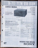 Sony TA-717 -717M -818 -818M Amplifier  Service Manual *Original*
