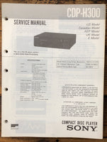 Sony CDP-H300 CD Player  Service Manual *Original*