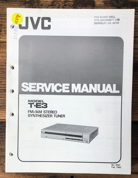 JVC T-E3 Tuner  Service Manual *Original*