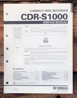 Yamaha CDR-S1000 CD Recorder  Service Manual *Original*