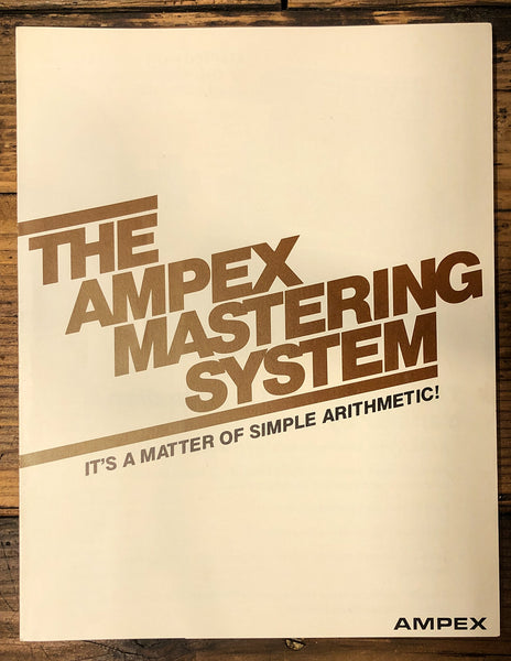 Ampex Mastering System ATR-100 ADD-1  3 pg Brochure  *Original*