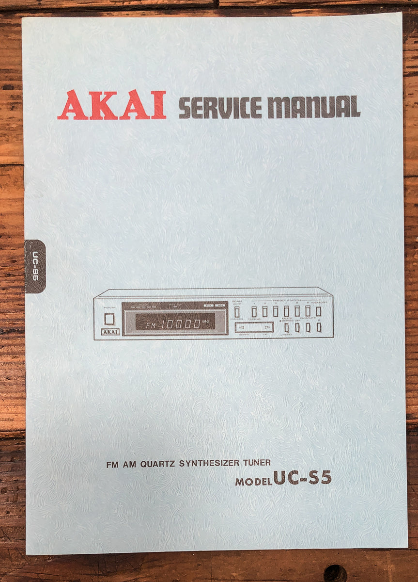 Akai UC-S5 Tuner Service Manual *Original*