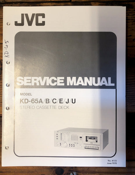 JVC KD-65A Cassette  Service Manual *Original*