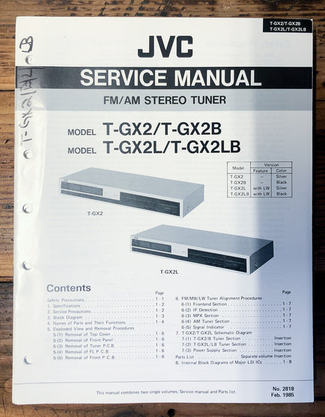 JVC T-GX2 -GX2B -GX2L -GX2LB Tuner  Service Manual *Original*