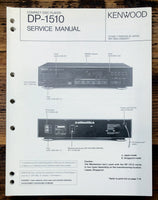 Kenwood DP-1510 CD Player  Service Manual *Original*