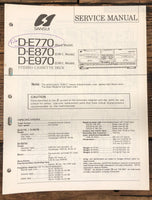 Sansui D-E770 D-E870 D-E970 Cassette  Service Manual *Original*