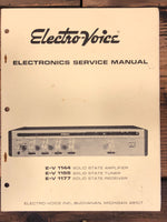 Electrovoice EV-1144 EV-1155 EV-1177 Stereo Service Manual *Original* #2
