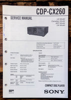 Sony CDP-CX260 CD Player  Service Manual *Original*