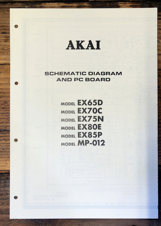 Akai EX65D EX70C EX75N EX80E EX85P MP-012  Schematic Manual  *Original*