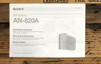 Sony AN-820A UHF Antenna Service Manual *Original*