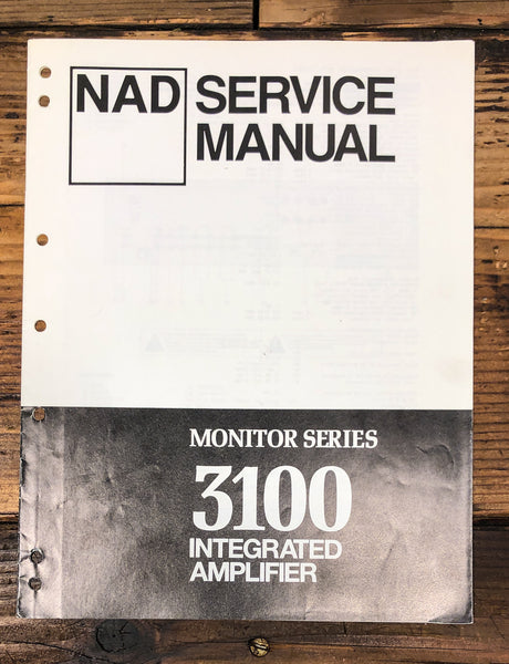 NAD Model 3100 Amplifier Service Manual *Original*