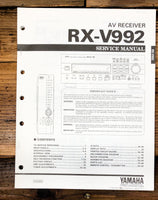 Yamaha RX-V992 Receiver  Service Manual *Original*