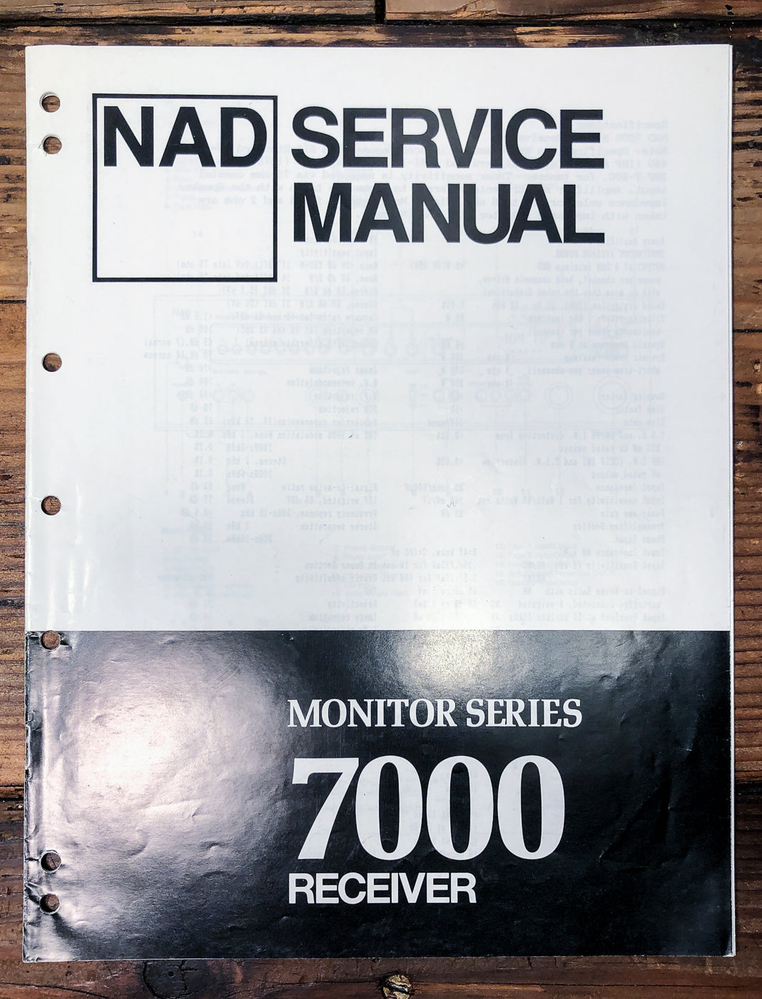NAD Model 7000 Receiver Service Manual *Original*