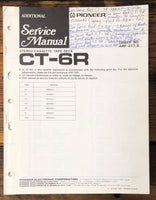 Pioneer CT-6R Cassette Add. Service Manual *Original*