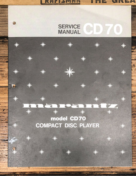 Marantz CD 70 CD Player  Service Manual *Original*