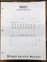 McIntosh R657 R-657 Infrared Repeater  Service Manual *Original*