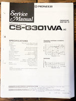 Pioneer CS-G301WA Speaker  Service Manual *Original*