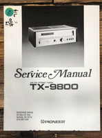 Pioneer TX-9800 Tuner Service Manual *Original*