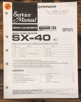 Pioneer SX-40 Receiver  Service Manual *Original*