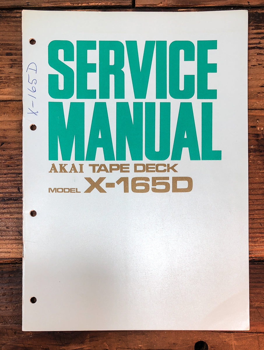 Akai Model X-165D  Service Manual *Original*