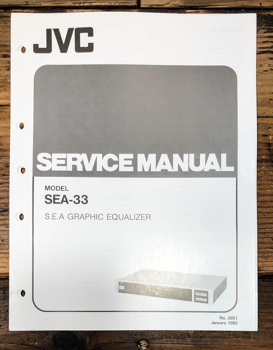 JVC SEA-33 Graphic Equalizer Service Manual *Original*