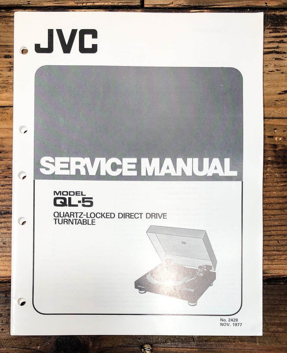 JVC QL-5 Record Player / Turntable Service Manual *Original*
