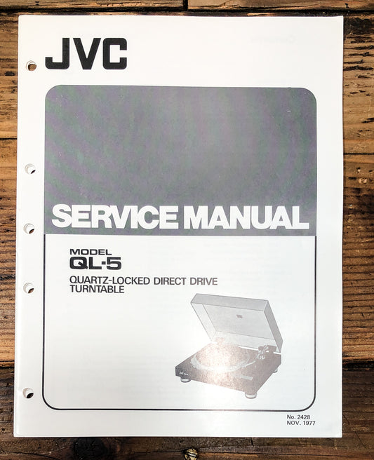 JVC QL-5 Record Player / Turntable Service Manual *Original*