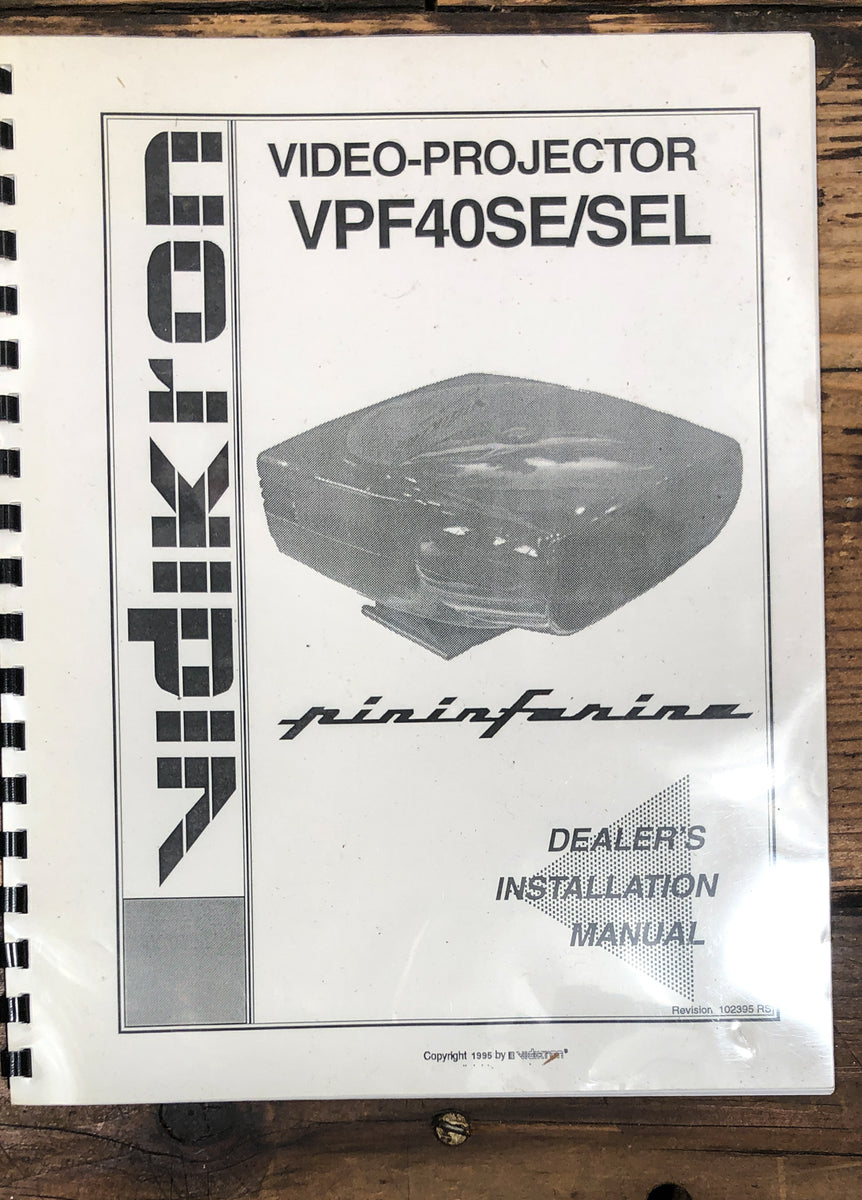 Video Projector Owner / User Manual *Original* – Vintage Audio Store ...