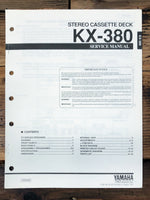 Yamaha KX-380 Cassette Service Manual *Original*