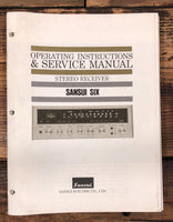 Sansui Model 6 / Six Receiver  Service Manual *Original*