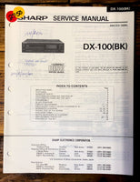 Sharp DX-100 CD Player  Service Manual *Original*