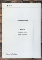 B&O Bang Olufsen Bitstream Class G Amplifier   Service Manual *Original*