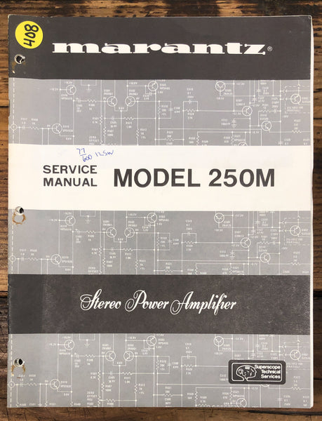 Marantz Model 250M Amplifier Service Manual *Original*