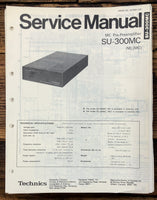 Technics SU-300MC MC Preamp  Service Manual *Original*