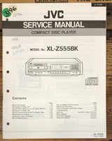 JVC XL-Z555 -Z555BK CD Player Service Manual *Original*