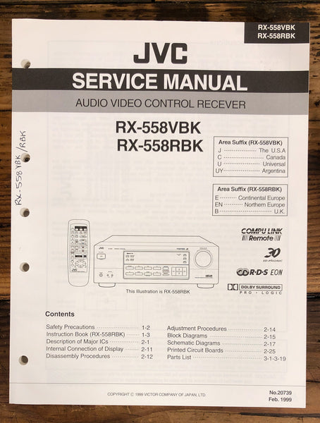 JVC RX-558 VBK Receiver  Service Manual *Original*