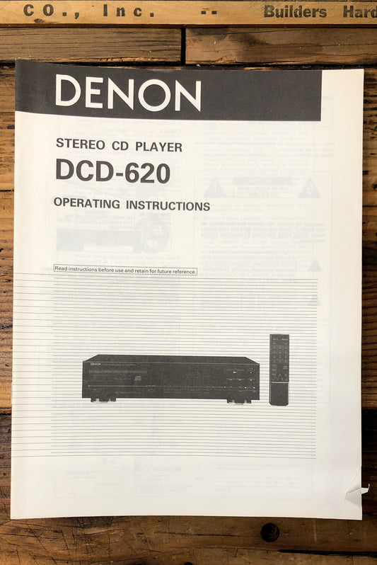 Denon DCD-620 CD Player  Owner / User Manual *Original*