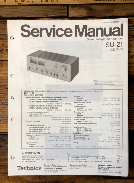 Technics SU-Z1 Amplifier  Service Manual *Original*