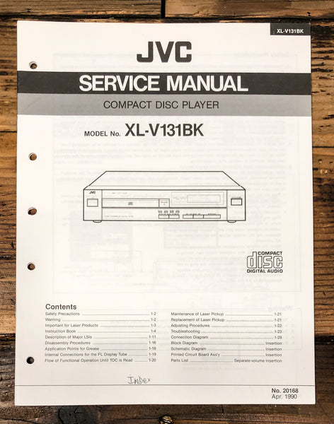 JVC XL-V131 CD Player Service Manual *Original*