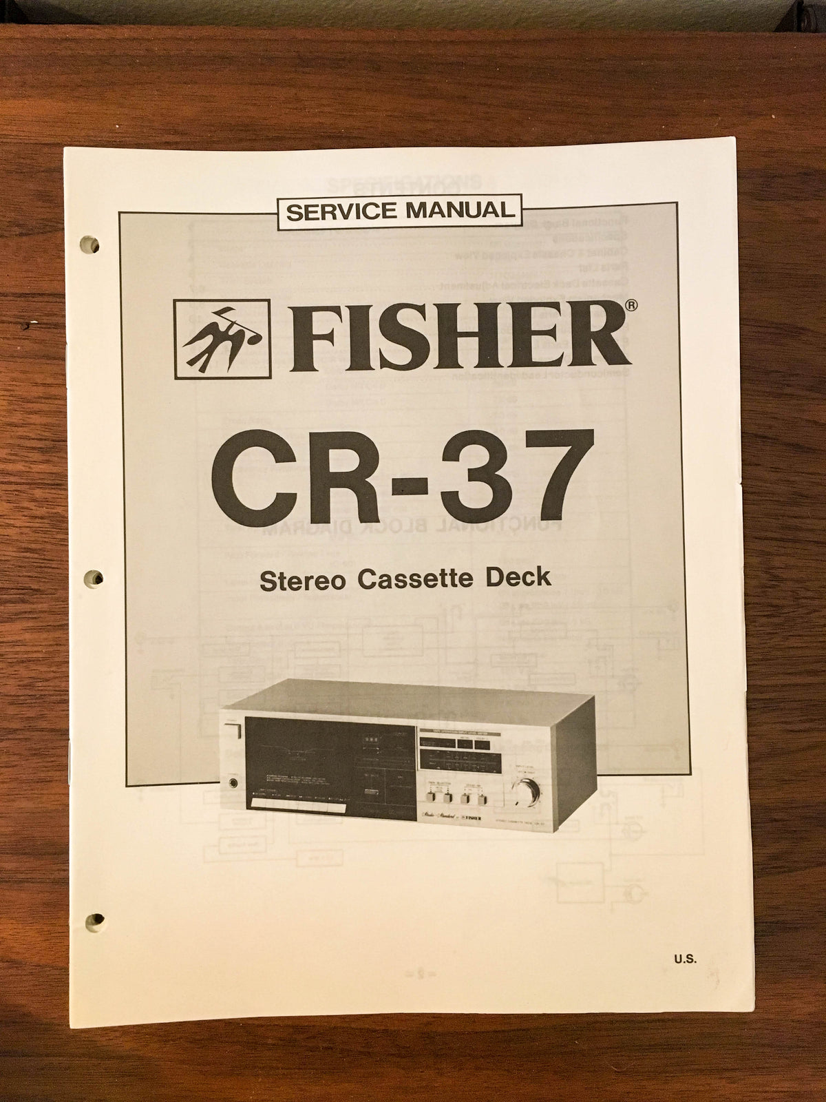 Fisher CR-37 Cassette Service Manual *Original*