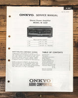 Onkyo M-588F Amplifier Service Manual *Original*
