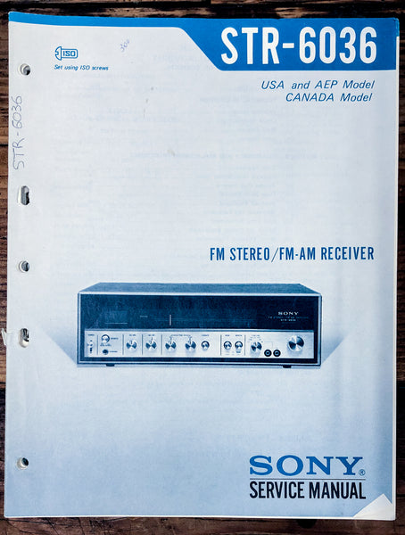 Sony STR-6036 Receiver  Service Manual *Original*