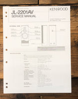 Kenwood JL-2201AV Speaker  Service Manual *Original*