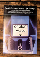 Ortofon MC20 SL20E SL20Q Turntable Cartridge 7pg Dealer Brochure *Orig*