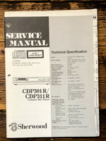 Sherwood CDP-301R CDP-311R  CD Player  Service Manual *Original*