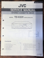 JVC TD-X331 Cassette  Service Manual *Original*