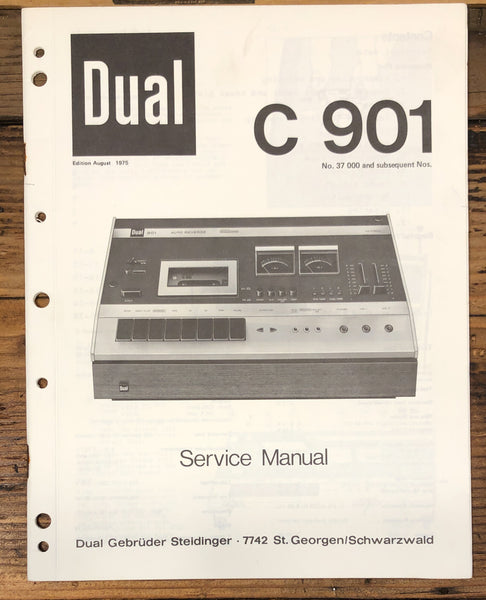 Dual C-901 C901 Cassette Service Manual *Original*