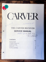 Carver MXR-130 MXR-150 Receiver  Service Manual *Original*