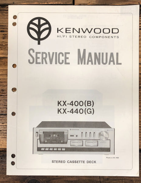 Kenwood KX-400 KX-440 Cassette Service Manual *Original*