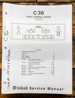 McIntosh C36 C-36 Preamp / Preamplifier  Service Manual *Original* #2